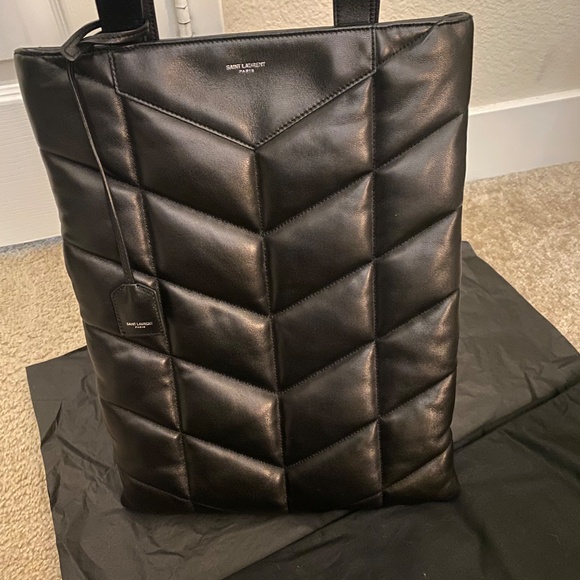 Saint Laurent lambskin tall puffer tote - Picture 3 of 5